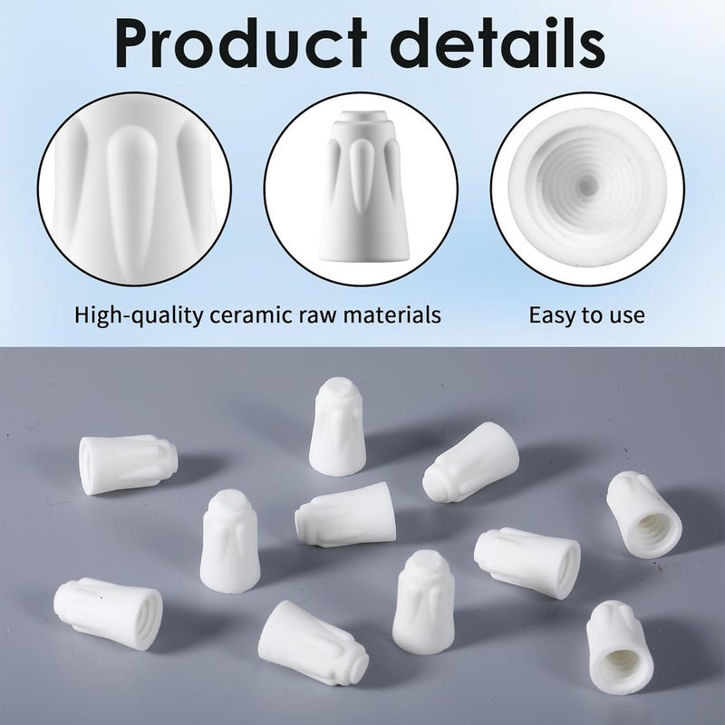 Zelphvt 36 Pcs Ceramic Wire Connectors Ceramic Nuts 18-8 AWG High Temperature Wire Connectors Resistant Porcelain Twist Caps for Electrical Repairs, Small Size - Image 4